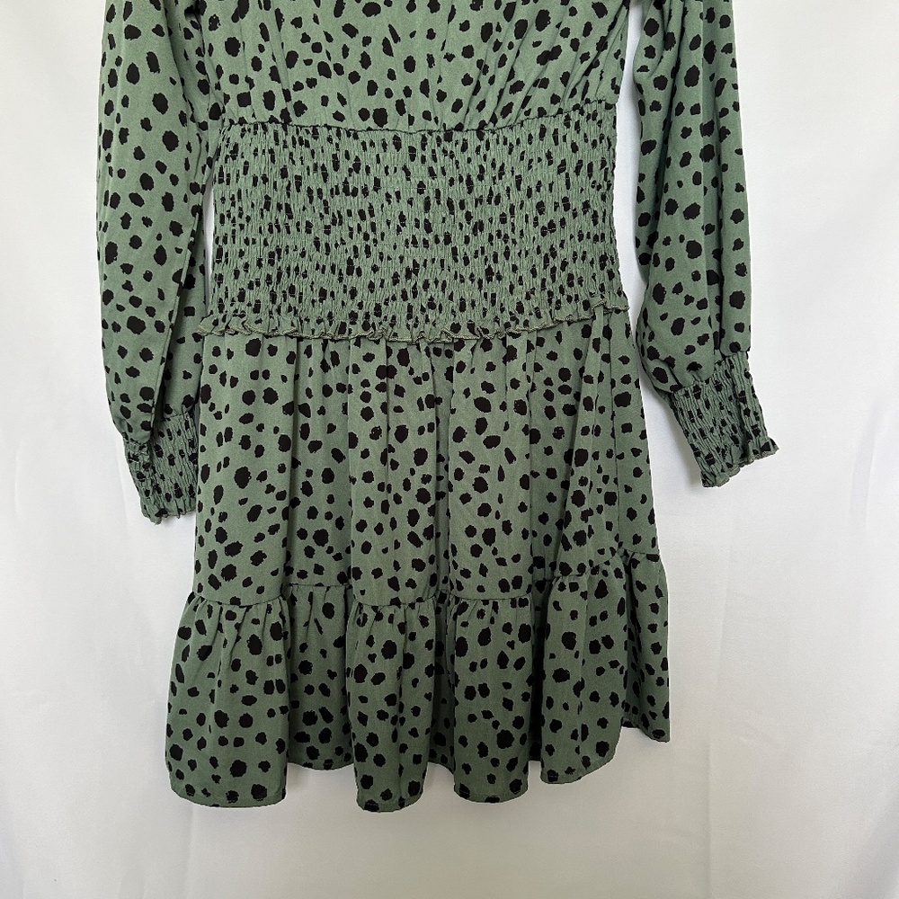 Pretty Garden Green and Black‎ Animal Print Dress - Picture 7 of 10